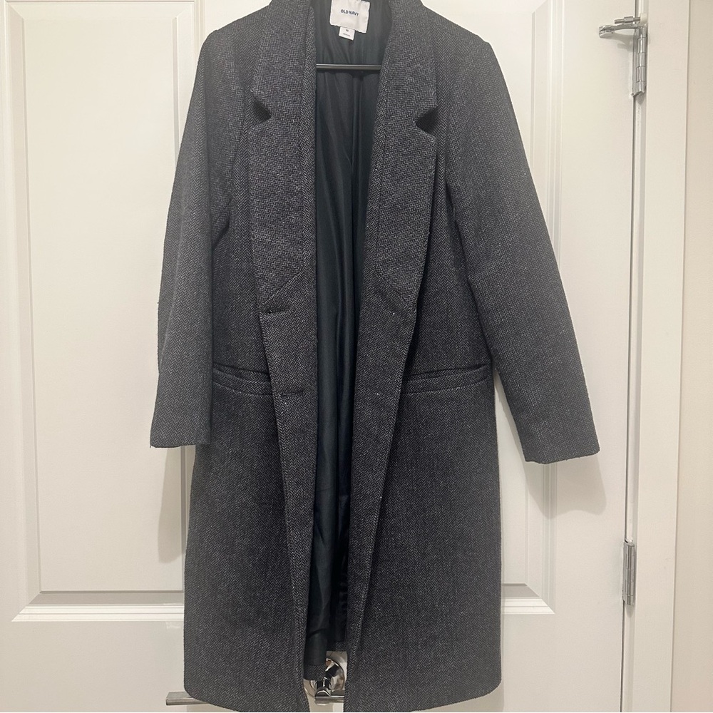 Old Navy Dark Gray Trench Coat